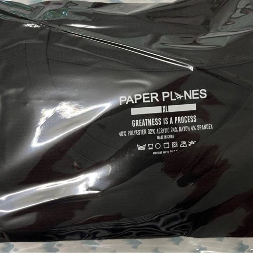 NEW Paper Planes Men's Black 'Greatness Is A Process' Short Sleeve Tee